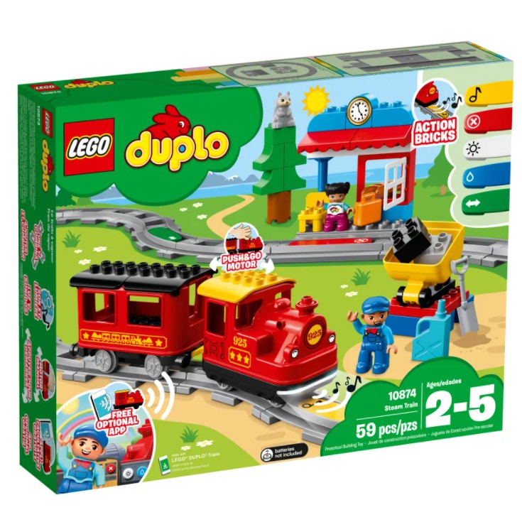 &lt;屏東自遊玩&gt; 樂高 LEGO 10874 Duplo 得寶系列 蒸氣列車 現貨