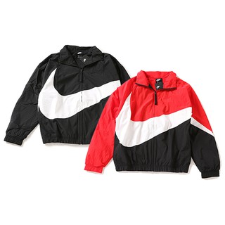 Nike Sportwear Swoosh Logo 黑 白 紅 大勾 風衣 外套 AR3133-010 IMPACT