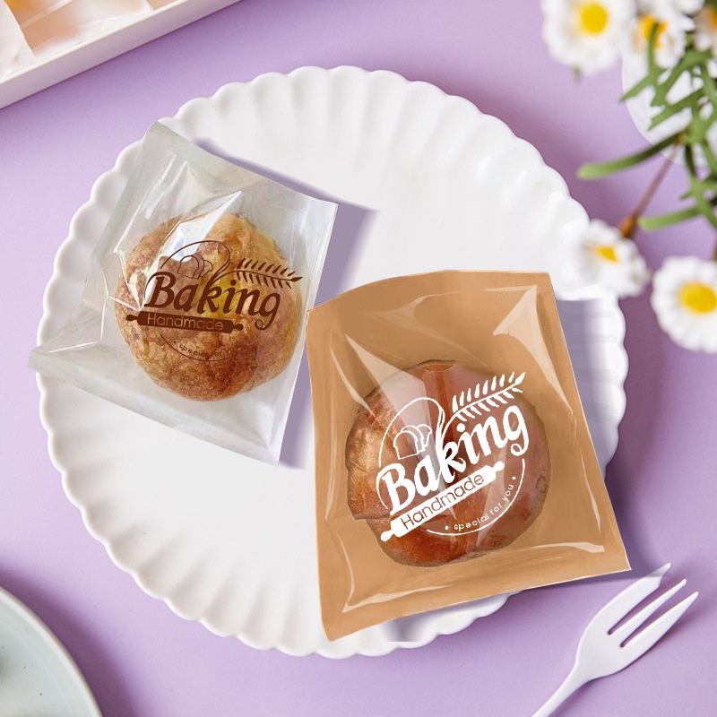 20 件裝防油三明治紙袋一次性食品外賣袋包裝袋,用於零食麵包甜甜圈熱狗餅乾。