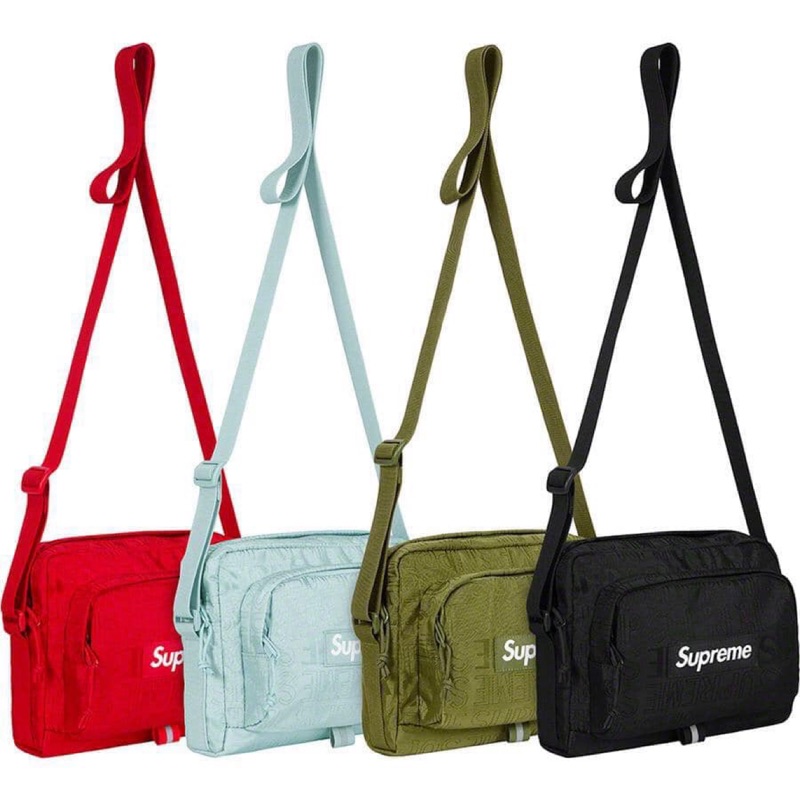 Supreme 2019 s/s Shoulder Bag 46th 46代 小包 肩包 反光 黑色 紅色 軍綠 水藍