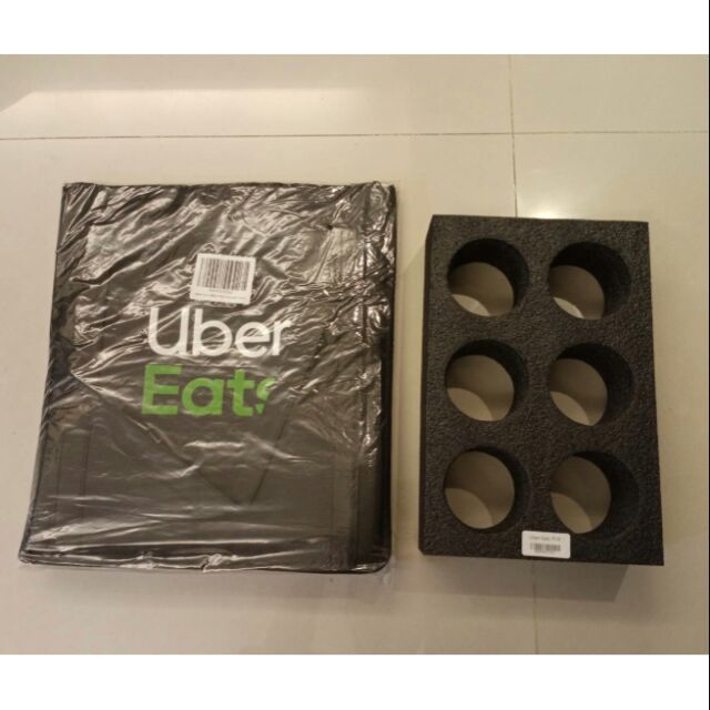 全新ubereats(官方)(正版)保溫提袋+6孔杯架