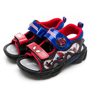 兒童鞋【Marvel 漫威】蜘蛛人 童電燈涼鞋-黑紅/MNKT24100