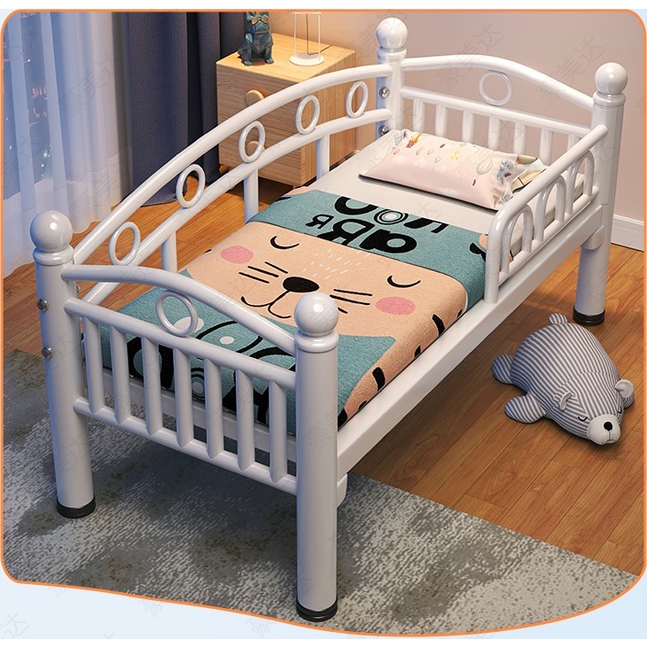 兒童床拼接床帶護欄小床單人床嬰兒男孩女孩公主床邊床兒童床嬰兒床/幼童床/兒童床/成長床