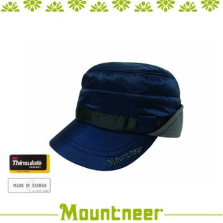 【Mountneer 山林 中性 3M鋪棉耳罩軍帽《丈青》】12H02/內刷毛/防風/透氣/悠遊山水