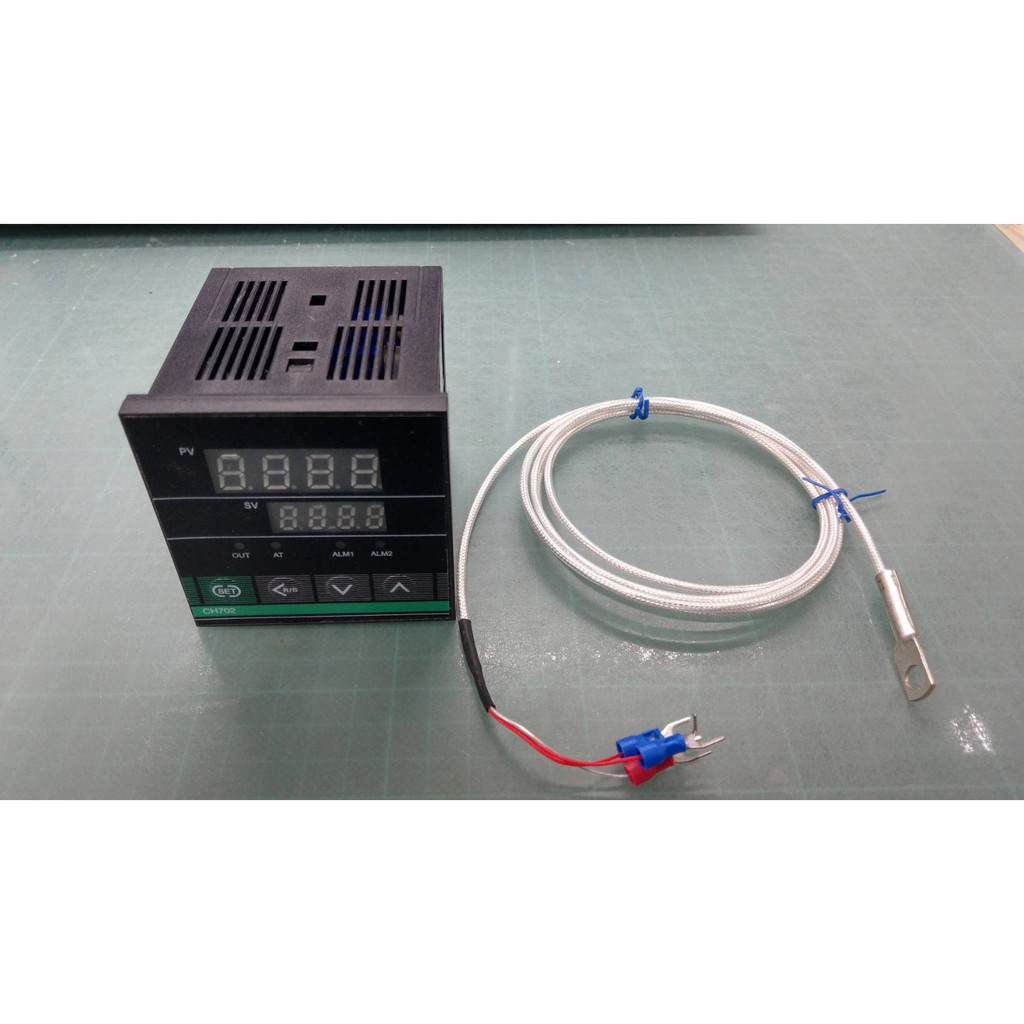 貼片熱電阻熱電偶Pt100溫度傳感器表面端面墊片冷壓鼻溫度探頭+溫度顯示儀表CH702