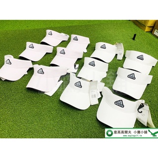 [小鷹小舖] Adidas Golf BADGE OF SPORT VISOR 高爾夫女仕中空球帽 運動遮陽帽 淺粉/白