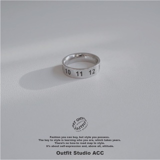 【Outfit Studio】韓國 金屬鈦鋼數字 戒指 飾品 配件