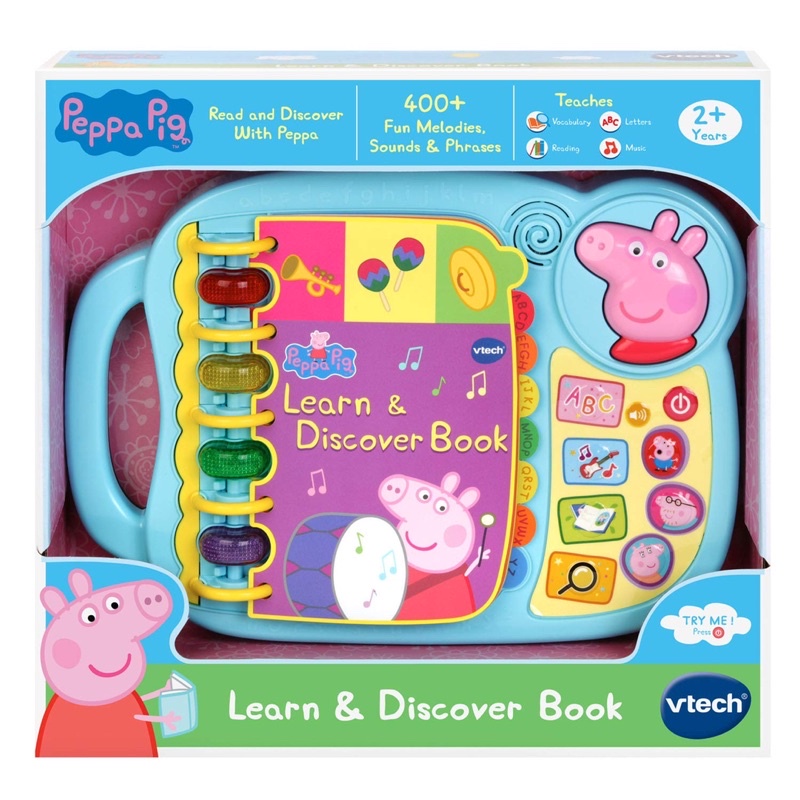 【Vtech】粉紅豬小妹-字母故事啟蒙學習有聲書(跟Peppa Pig佩佩豬學英語)