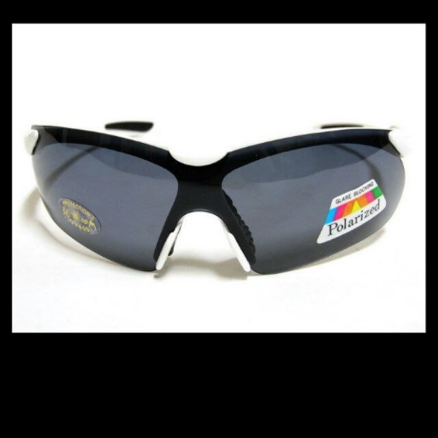 e視網眼鏡   WP9295白框  新款一片式TAC強化1mm寶麗萊偏光鏡片  機車自行車防風運動太陽眼鏡