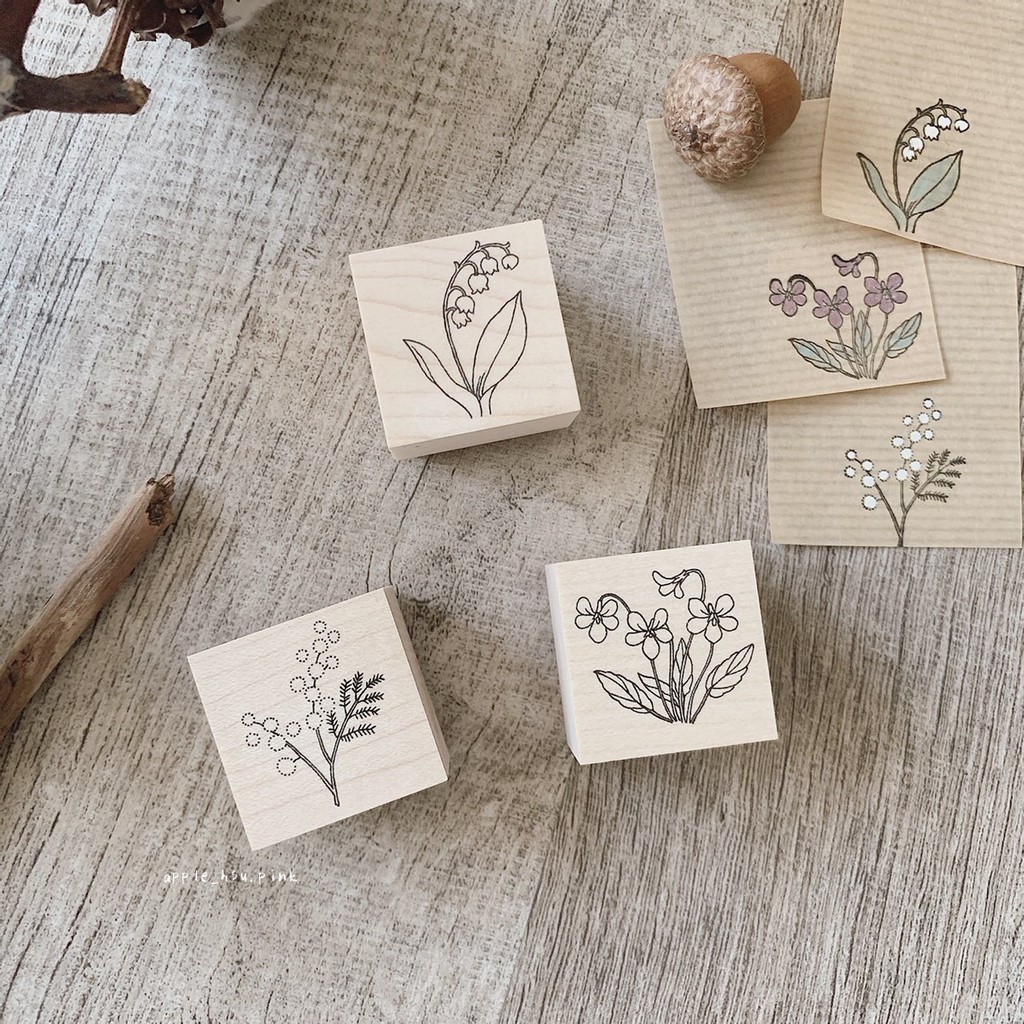 日本hutte Paper Works 花印章 蝦皮購物