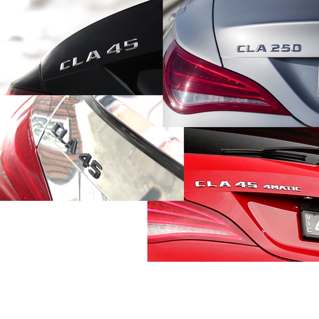JR-佳睿精品 Benz 13-16 CLA45 CAL250 C117後車廂 字貼 字標 車標 標誌 車身貼紙 銀 黑