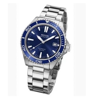 【EPOS 愛寶時】運動潛水機械腕錶 藍 41mm 3413.131.96.16.30