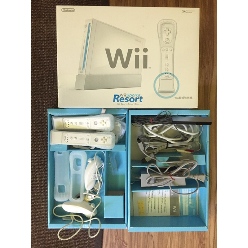 任天堂Wii 全套主機完整盒裝 附正版馬力歐賽車遊戲片 二手 免運