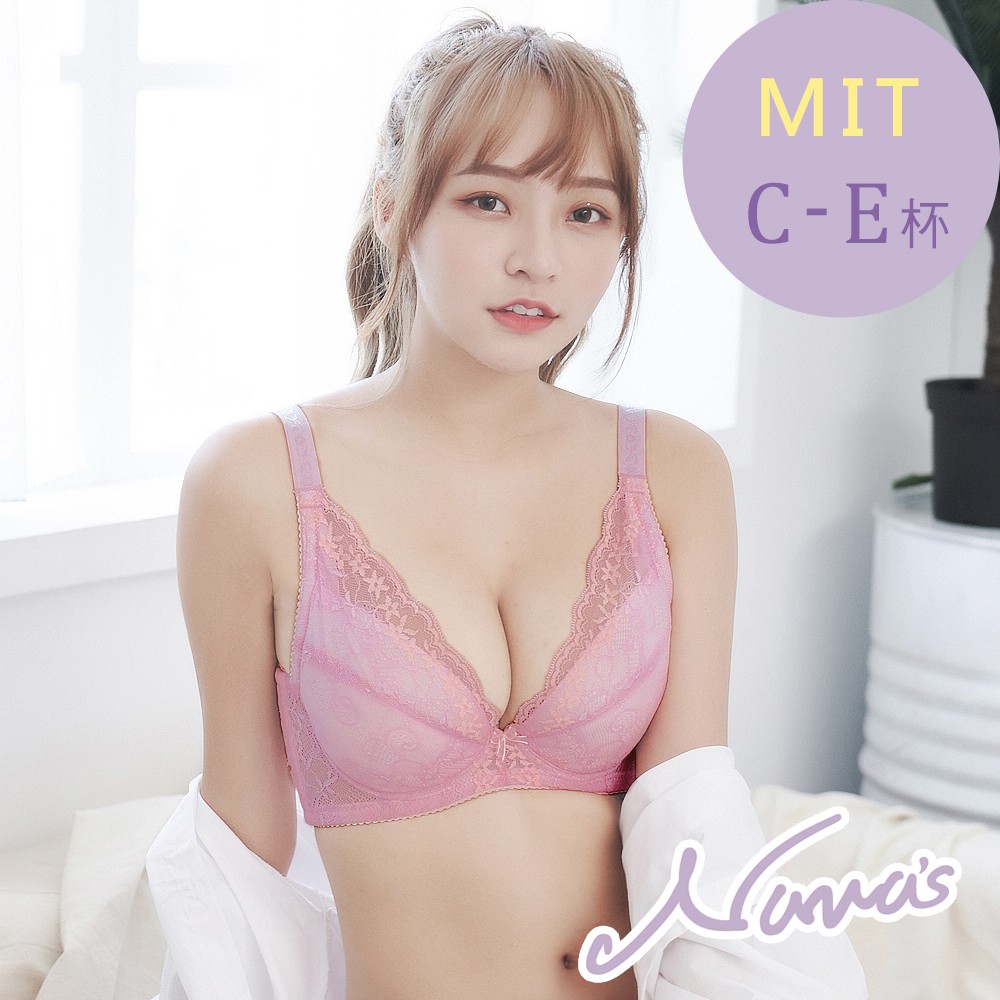 【露娜斯Nunas】春漾戀曲。C-E大罩杯防副乳機能內衣  U8888 台灣製 粉晶