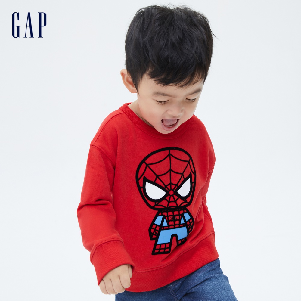 Gap 男幼童裝 Gap x Marvel漫威聯名 大學T-紅色(862713)