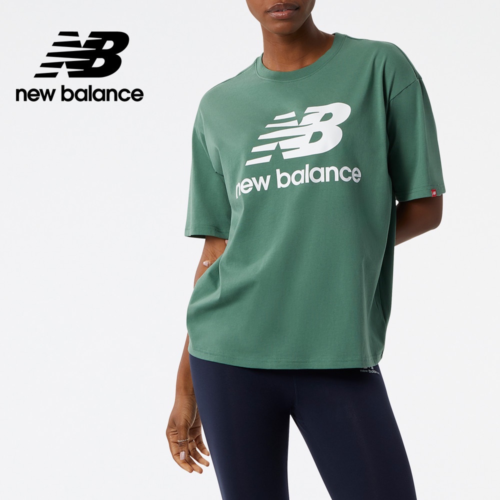 【New Balance】 NB 短袖上衣_女性_綠色_WT03519JD