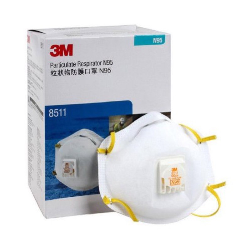 (正品現貨)【3M】8511 口罩-美規N95級❗️呼吸閥口罩/防細微粉塵,pm2.5,霧霾/頭戴式(單入）