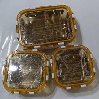 美國康寧琥珀色保鮮盒 980ml*1 500ml*2