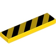 LEGO 樂高 黃色 1x4 tile 印刷 交通 號誌 槽化格 2431pb725