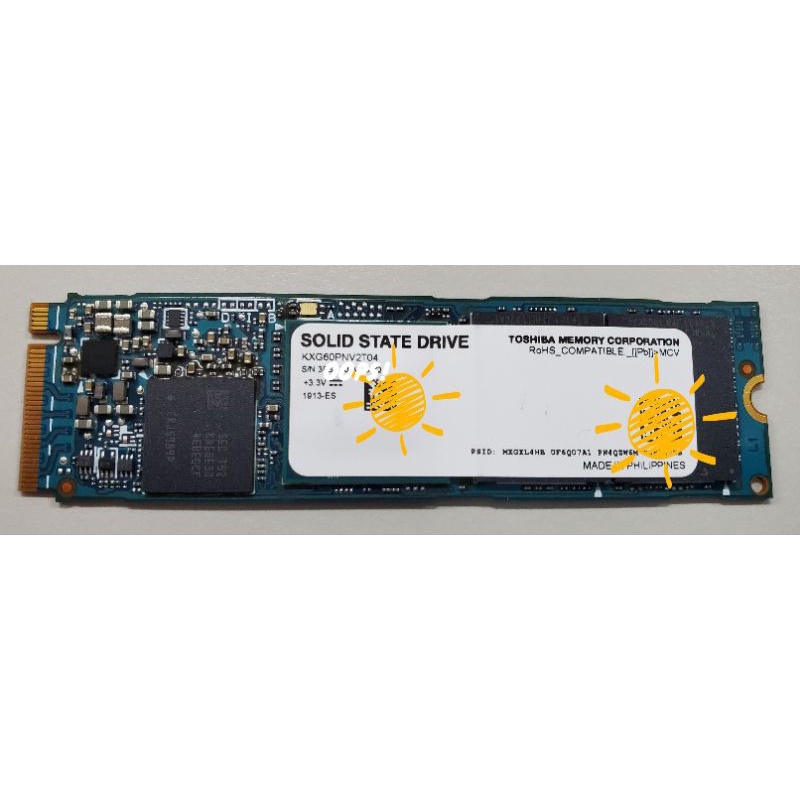 Toshiba 2T PCIE NVME SSD m.2  2280 全新 KXG60PNV2T04