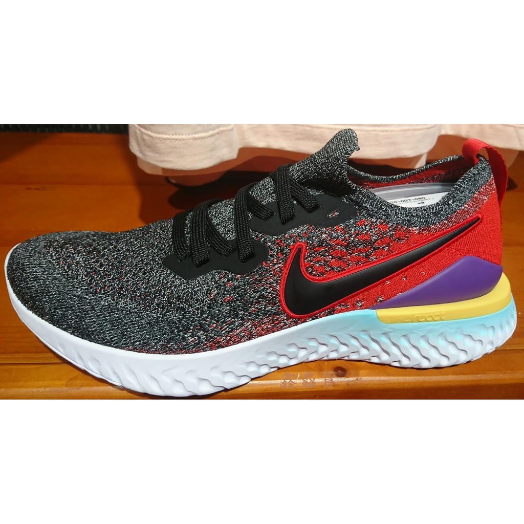 2019 五月 NIKE EPIC REACT FLYKNIT 2 編織 運動鞋 慢跑鞋 灰白紅 BQ8928-007