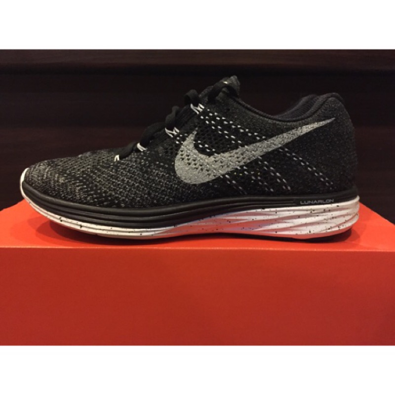 Nike flyknit lunar 3 潑漆(黑)