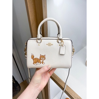 【預購】美國代購 Coach 新品 限量 貓咪 小狗 皮革 手提 斜揹包 波士頓包