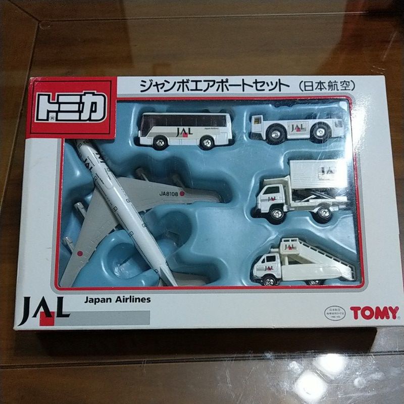 Tomica 紅標 JAL 日本航空  機場套裝 車組 未把玩 但已開封 牽引車 食物搬運車 巴士