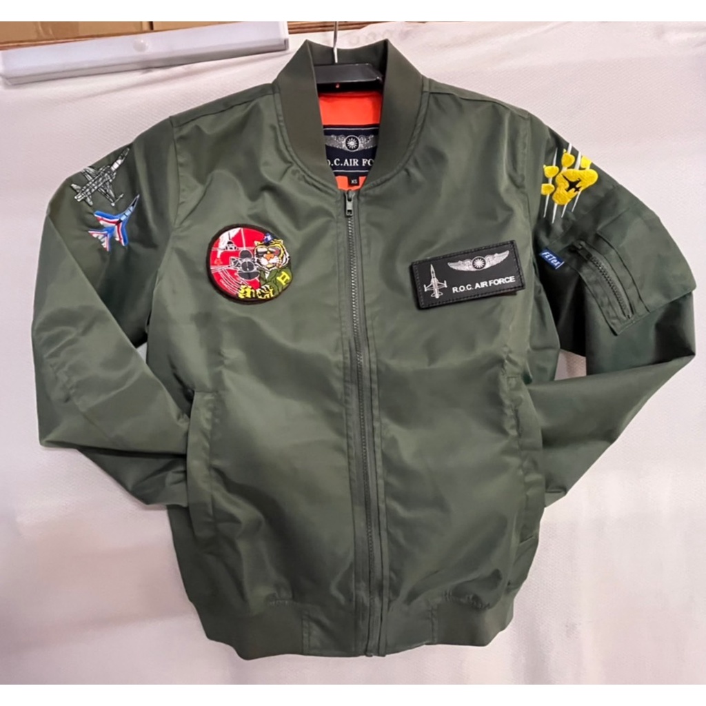 【我愛空軍】  台灣製 空軍高教機&amp;F-5E 飛行夾克 防風雙透氣飛行夾克 薄夾克 飛夾 綠色G-MA1-TH42A