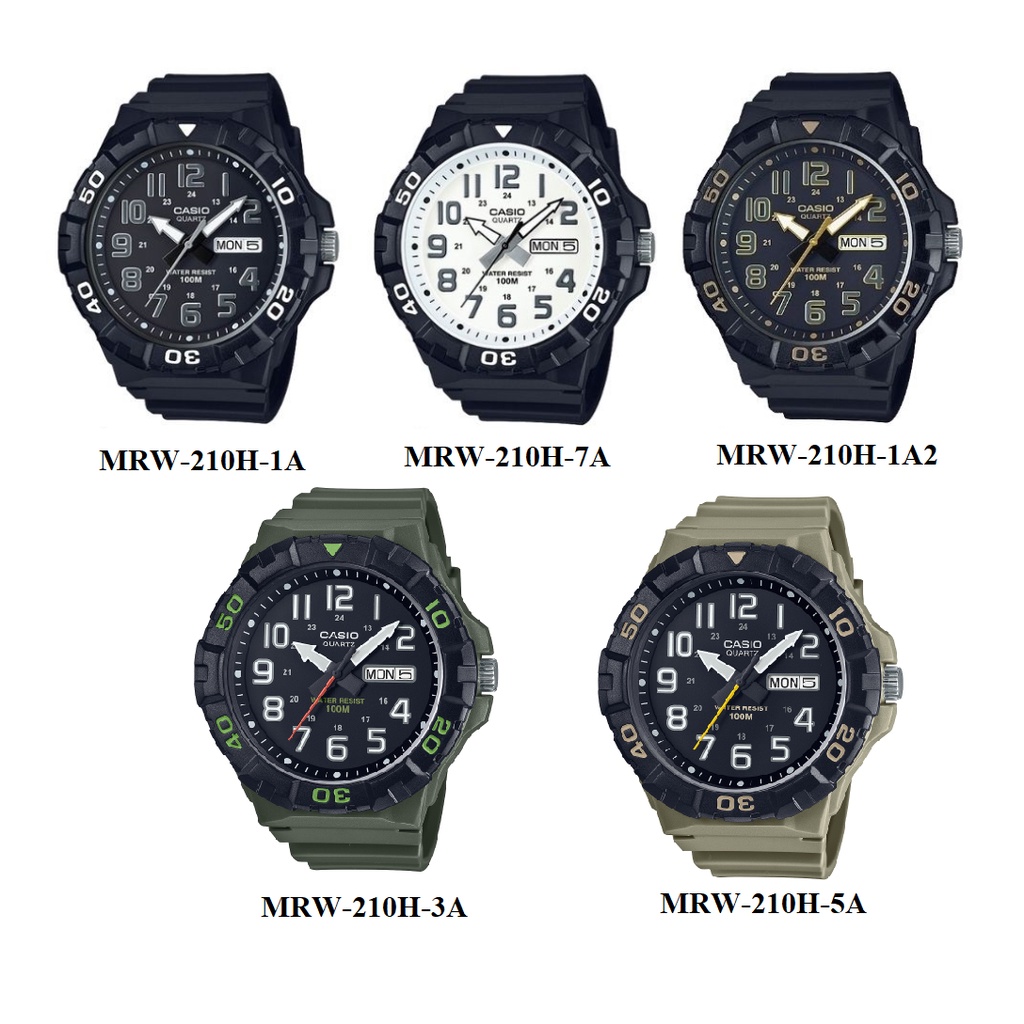 CASIO 簡潔實用大錶徑潛水風格系列數位錶 MRW-210H MRW-210H-1A MRW-210H-3A