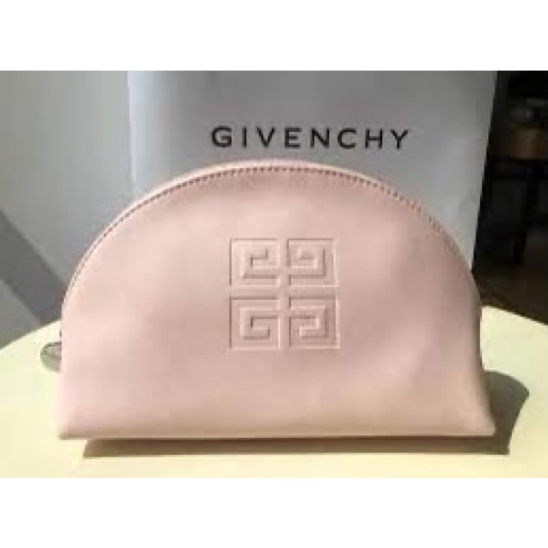 全賣場降價出清 現貨GIVENCHY  紀梵希 粉色貝殼化妝包 手拿包 萬用包