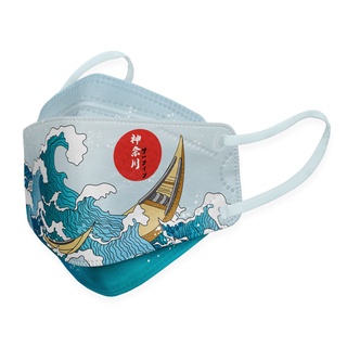 🤘臺灣製 健豪 浮世繪 神奈川衝浪 (10入/盒/單片裝) 立體醫用口罩