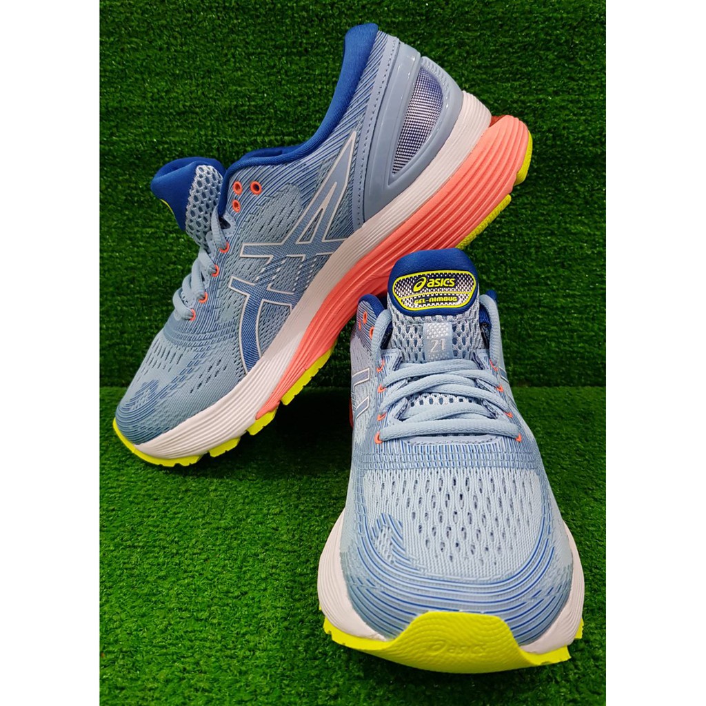 = 威勝 運動用品 = 19年 Asics GEL-NIMBUS 21 (D寬楦) 女慢跑鞋 1012A155-402