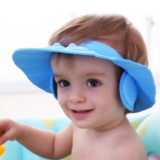 🐠寶寶兒童帶護耳可調洗髮帽🐠洗頭帽 浴帽