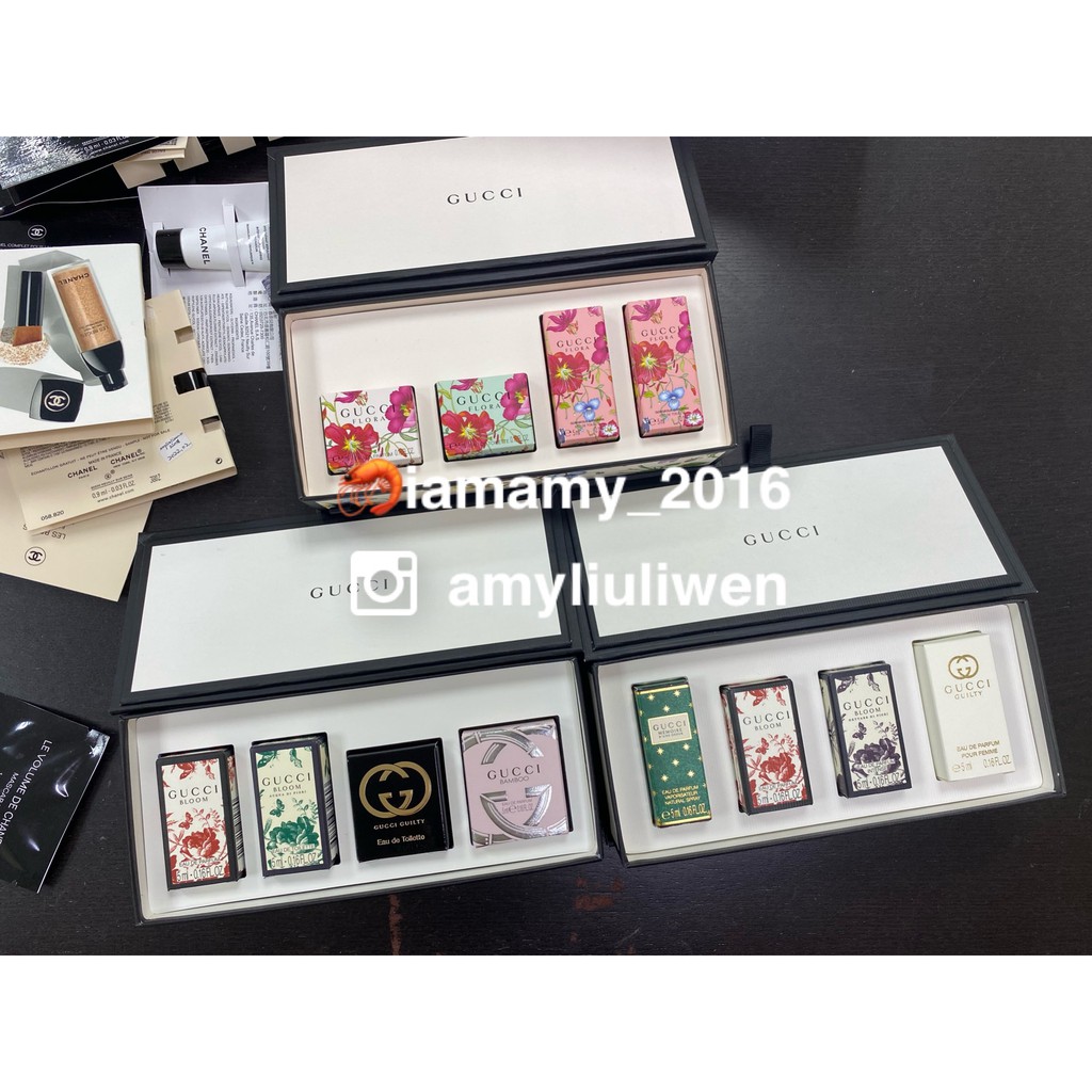 Amy正品代購 Gucci 迷你香水禮盒 蝦皮購物