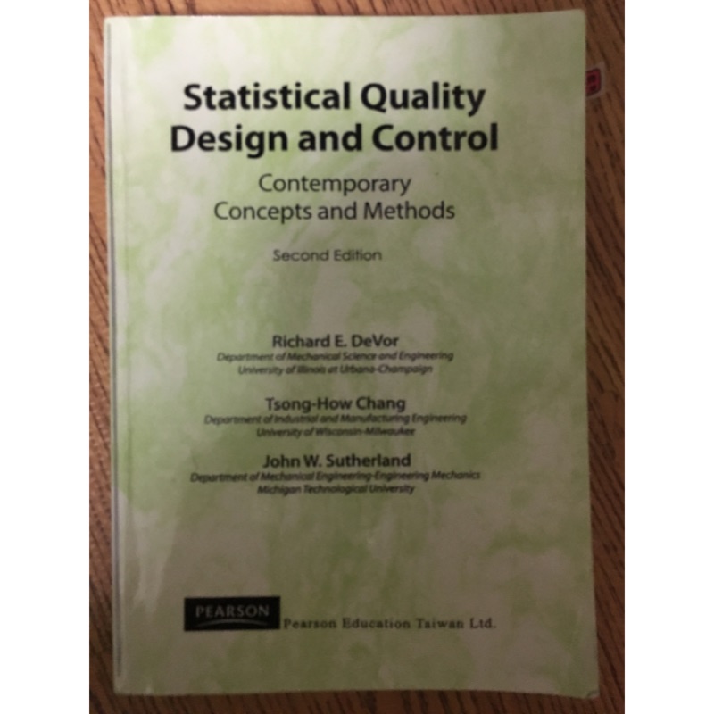 Statistical quality design and control Devor 2nd edition
