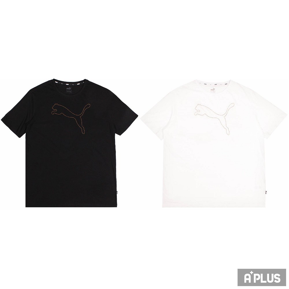 PUMA 女 基本系列Bling長版短袖T恤 運動 舒適 黑白 歐規 - 84585601 / 84585602