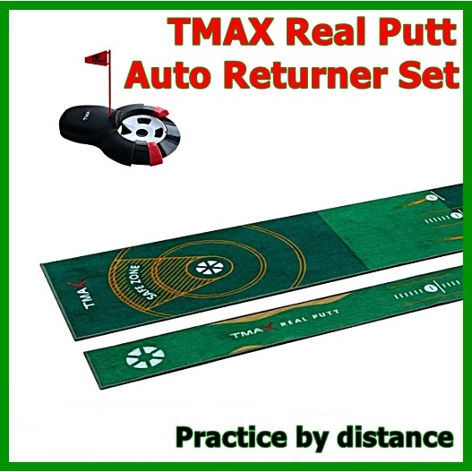Tmax Real Putt 高爾夫球自動返回器套裝 / 自動球返回裝置 + 訓練高爾夫球墊