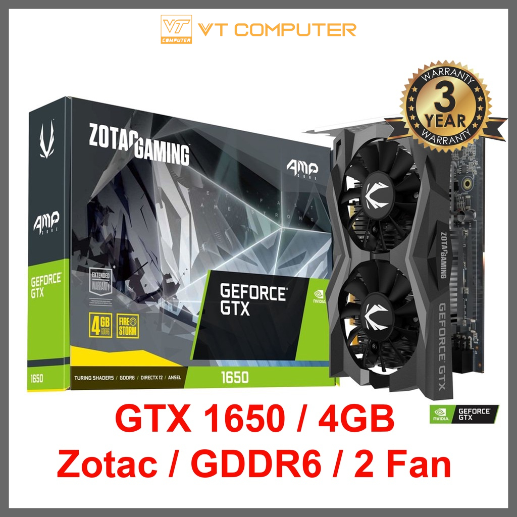 顯卡 GTX 1650 / 4GB / Gdr6 / Zotac / 2 風扇 /