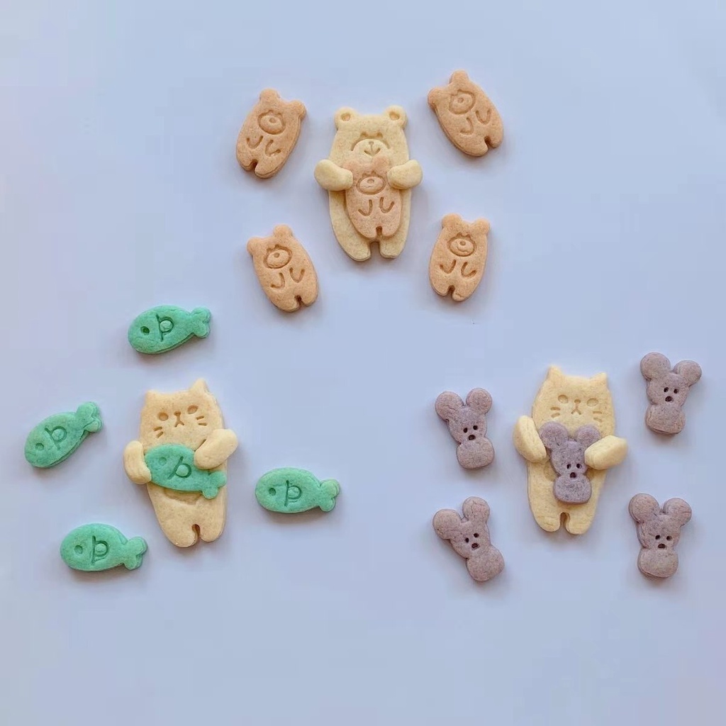 工廠直髮 烘焙 餅模 餅乾 模具 DIY日本新款卡通小可愛抱抱熊 貓 貓餅乾模具餅乾禮盒曲奇家用工具