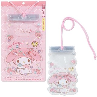 日本正品Sanrio三麗鷗 防水手機袋 背袋掛頸袋 可滑手機 Melody美樂蒂款(現貨在台)