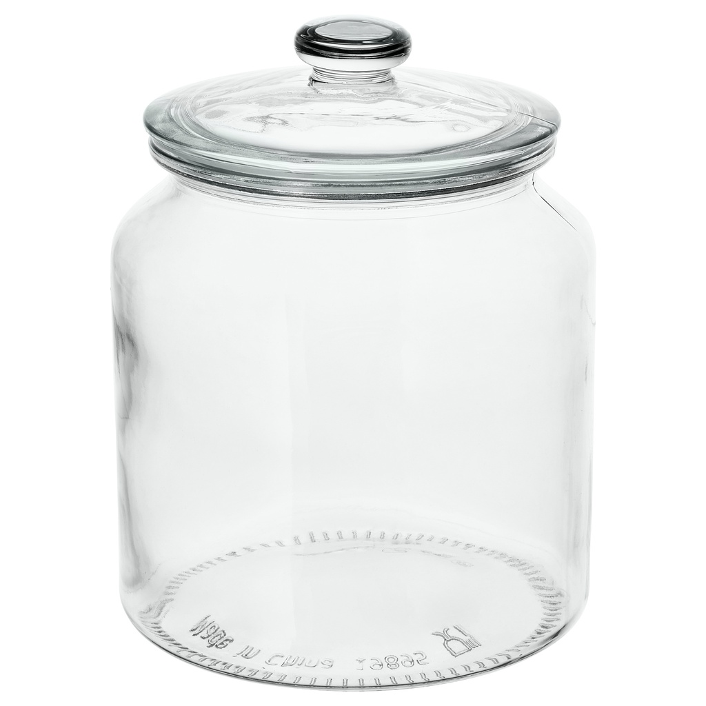 IKEA VARDAGEN 附蓋萬用罐 密封罐 透明玻璃 (大＆小) 二手
