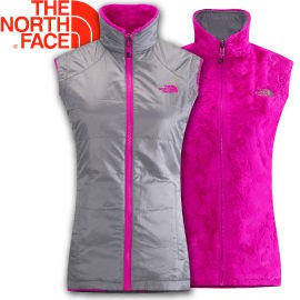 【The North Face 女 HS 刷毛雙面背心 中灰/亮桃粉】 CR47/刷毛雙面背心/悠遊山水