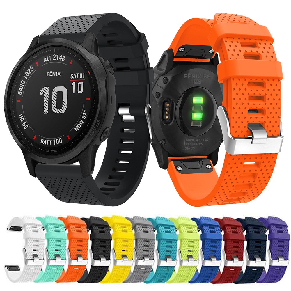 GARMIN 快拆錶帶 Fenix 6S/5S/5S Plus 矽膠快速更換錶帶 手錶 錶帶