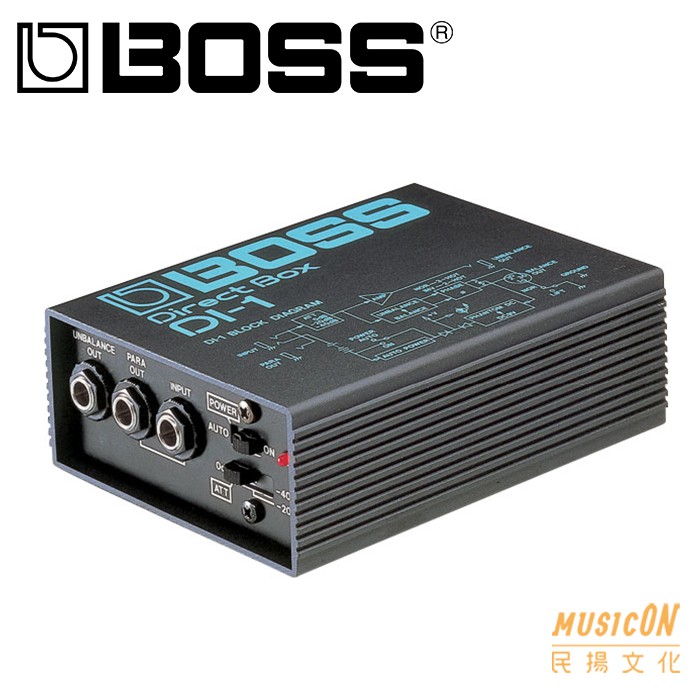【民揚樂器】前級 BOSS DI-1 高品質 Direct box 主動式平衡訊號轉換器 Di Box