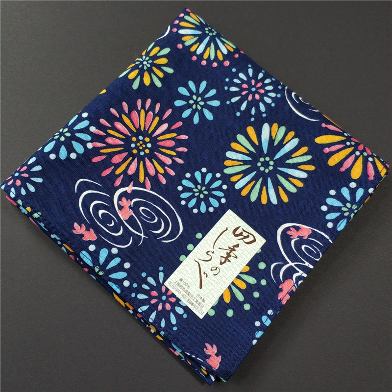 53cm日本制全棉女士和風大手帕小方巾教師節日新年風呂敷夏日煙火123杂货铺 蝦皮購物