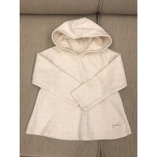 Zara kid點點白色帽T