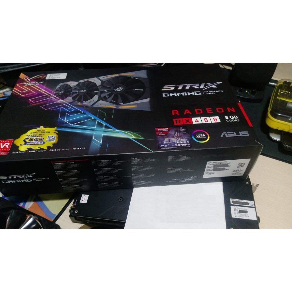 ASUS Strix RX480 O8G gaming 顯示卡