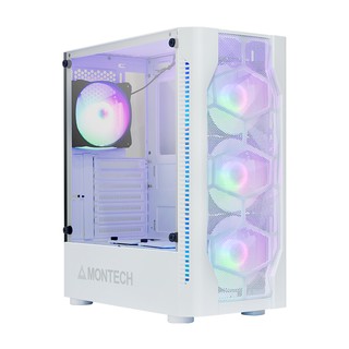 君主 Montech X1 白 顯卡長30.5/CPU高16.5/網孔面板/玻璃透側/ATX 送4個RGB風扇