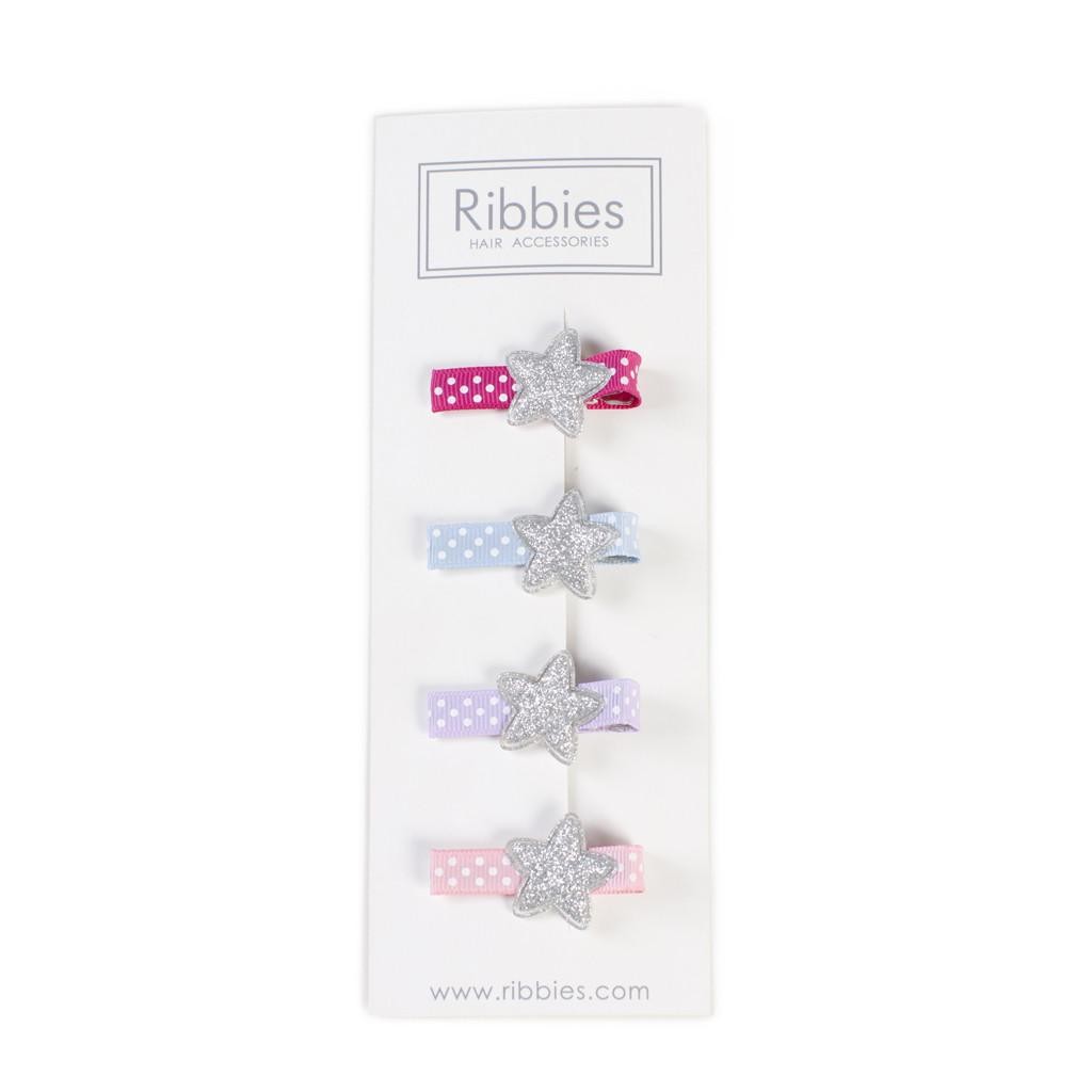 美國 Ribbies Clippies 閃亮星星四入組  彌月禮